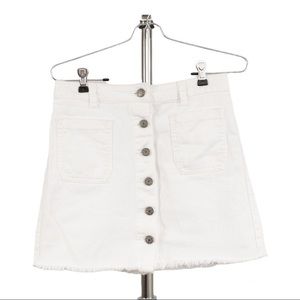 BDG white mini skirt